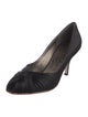 Salvatore Ferragamo Satin Pleated Accents Pumps
