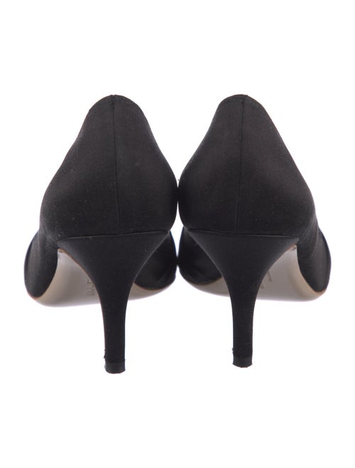 Salvatore Ferragamo Satin Pleated Accents Pumps