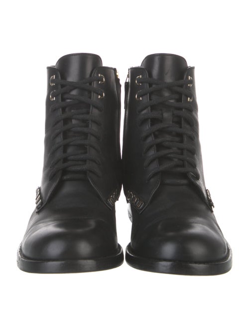 Salvatore Ferragamo Leather Combat Boots