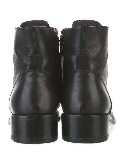 Salvatore Ferragamo Leather Combat Boots