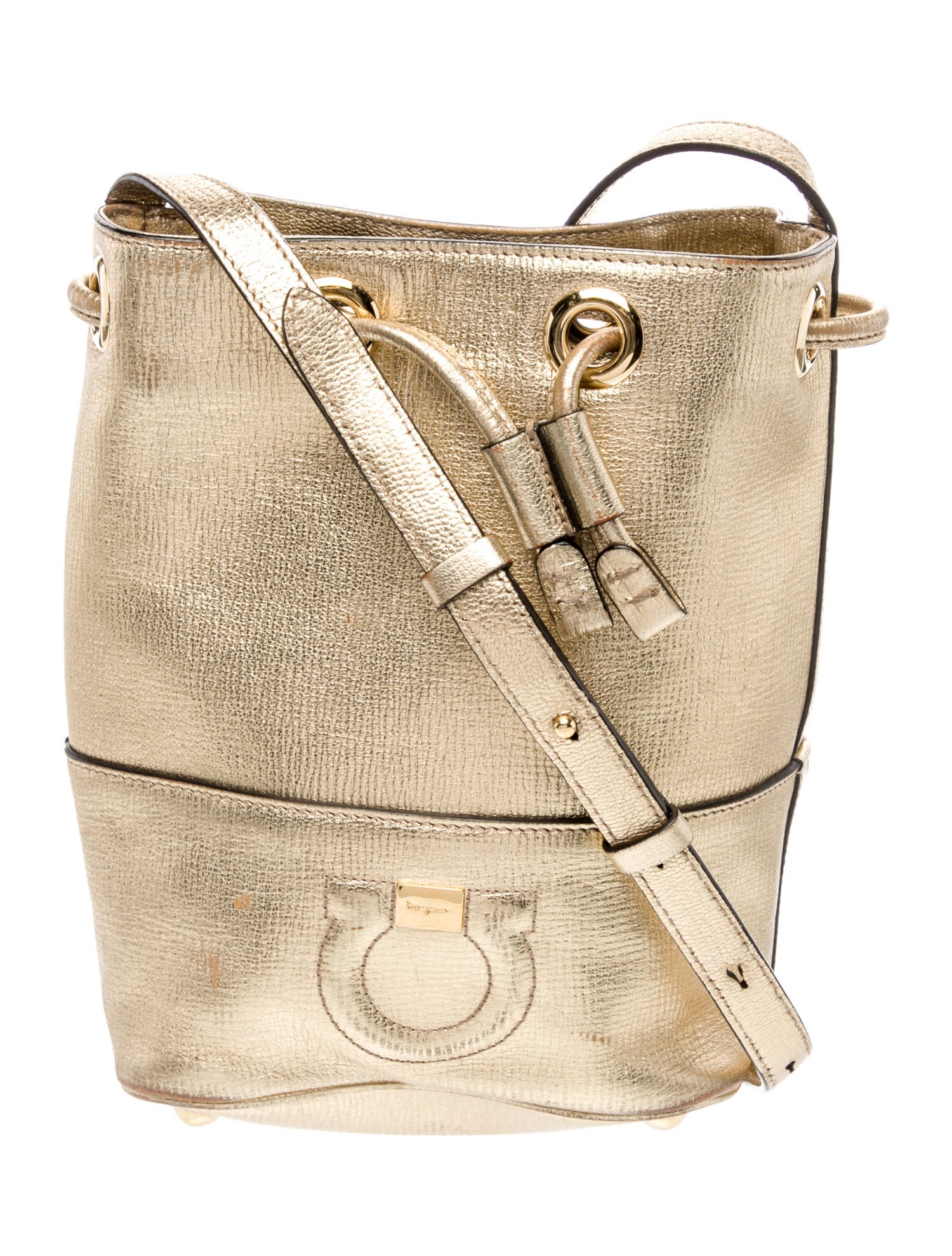 Salvatore Ferragamo Leather Bucket Bag