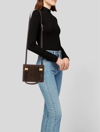 Salvatore Ferragamo Suede Top Handle Bag