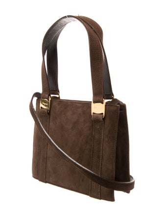 Salvatore Ferragamo Suede Top Handle Bag