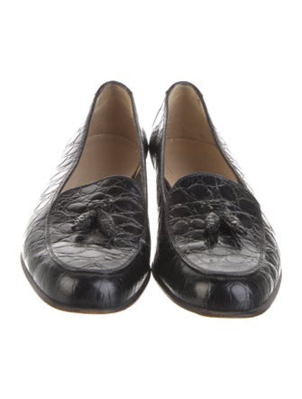 Salvatore Ferragamo Embossed Leather Animal Print Loafers