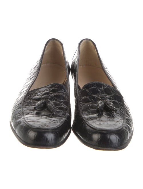 Salvatore Ferragamo Embossed Leather Animal Print Loafers