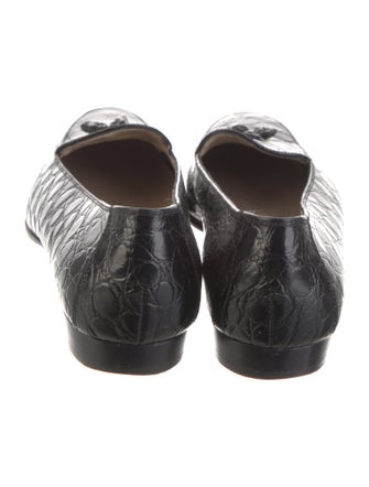 Salvatore Ferragamo Embossed Leather Animal Print Loafers