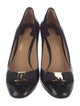 Salvatore Ferragamo Leather Bow Accents Pumps