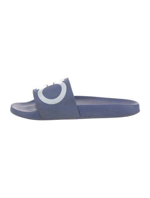 Salvatore Ferragamo Gancini Logo Rubber Slides