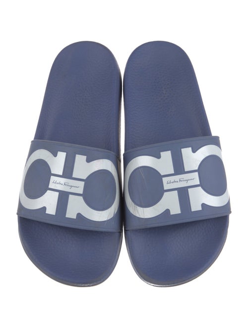 Salvatore Ferragamo Gancini Logo Rubber Slides