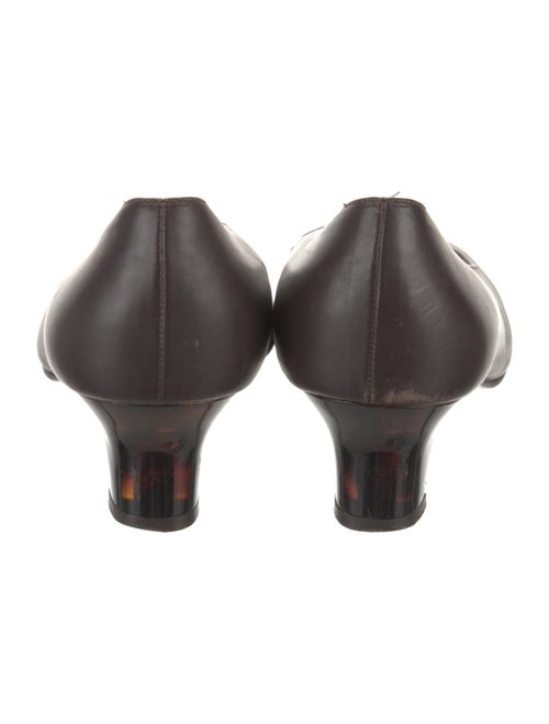 Salvatore Ferragamo Leather Crystal Embellishments Pumps