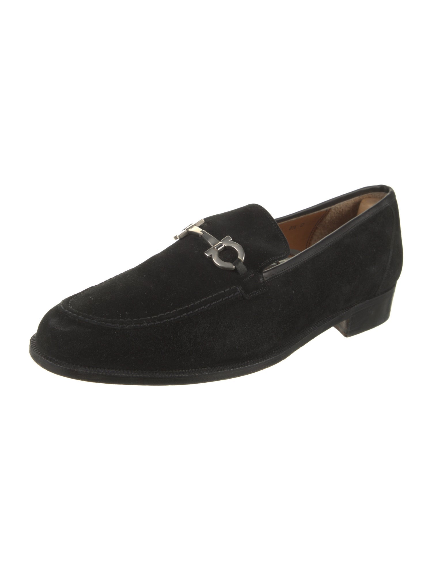 Salvatore Ferragamo Horsebit Accent Suede Loafers