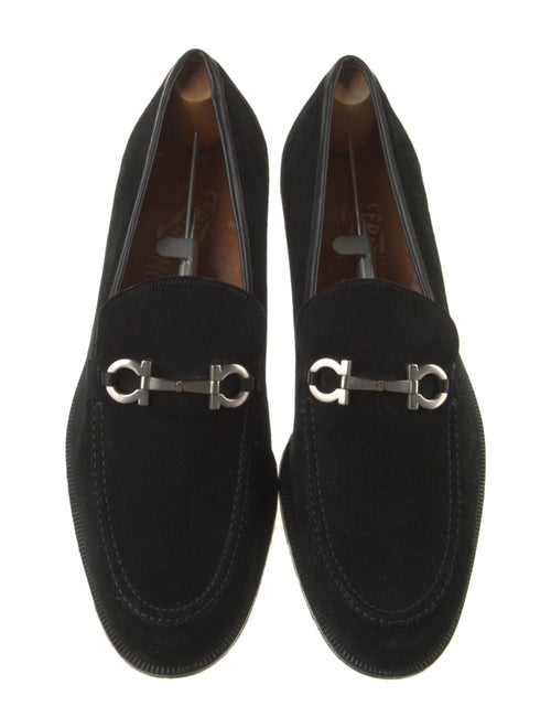 Salvatore Ferragamo Horsebit Accent Suede Loafers