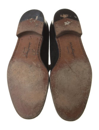 Salvatore Ferragamo Horsebit Accent Suede Loafers
