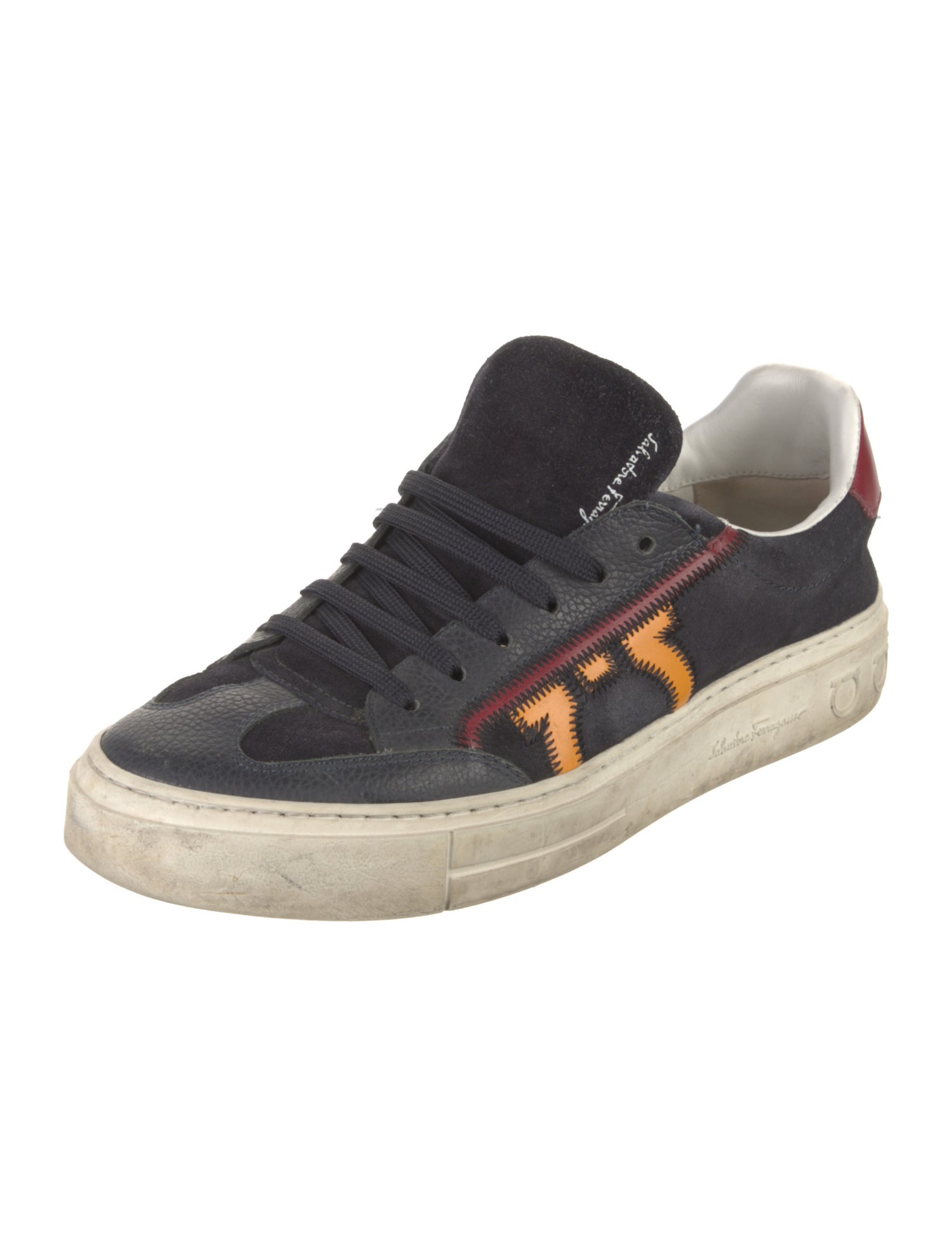 Salvatore Ferragamo Leather Printed Sneakers