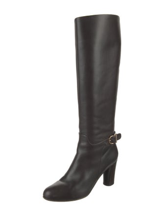 Salvatore Ferragamo Leather Riding Boots
