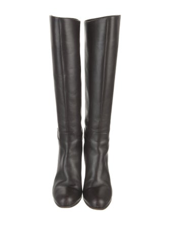 Salvatore Ferragamo Leather Riding Boots