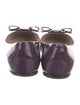 Salvatore Ferragamo Patent Leather Bow Accents Ballet Flats