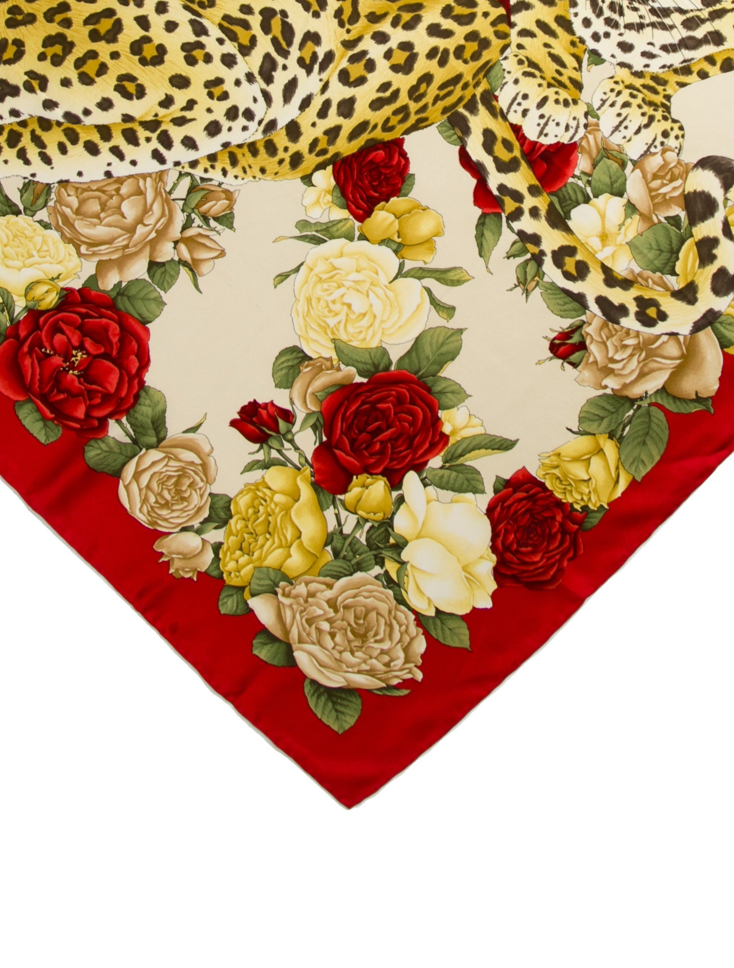 Salvatore Ferragamo Silk Animal Print Scarf