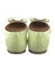 Salvatore Ferragamo Patent Leather Bow Accents Ballet Flats