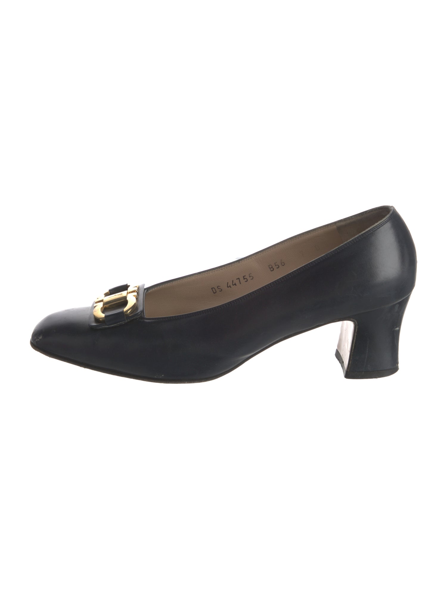 Salvatore Ferragamo Gancini Logo Leather Pumps