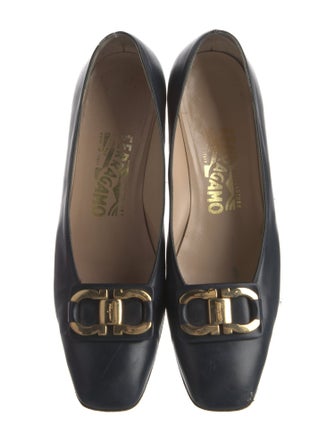 Salvatore Ferragamo Gancini Logo Leather Pumps