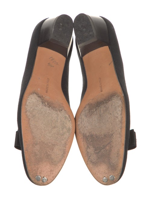 Salvatore Ferragamo Canvas Bow Accents Pumps