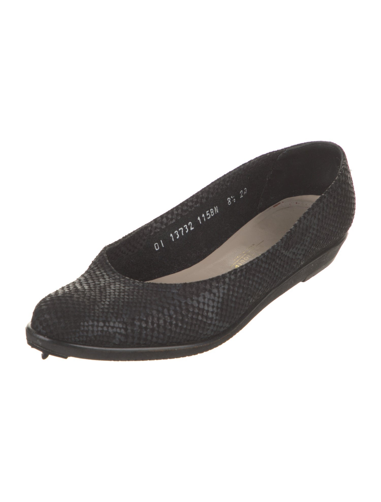 Salvatore Ferragamo Leather Animal Print Flats