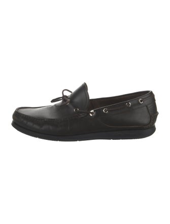 Salvatore Ferragamo Gancini Logo Leather Moccasins