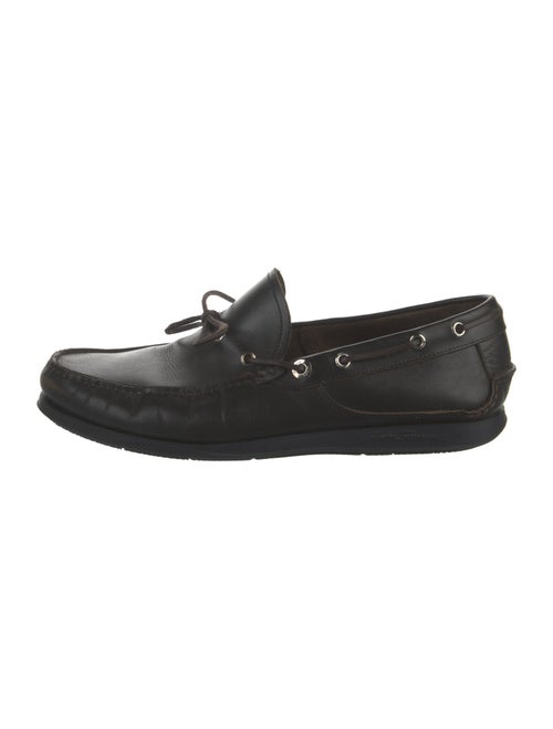 Salvatore Ferragamo Gancini Logo Leather Moccasins