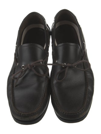 Salvatore Ferragamo Gancini Logo Leather Moccasins
