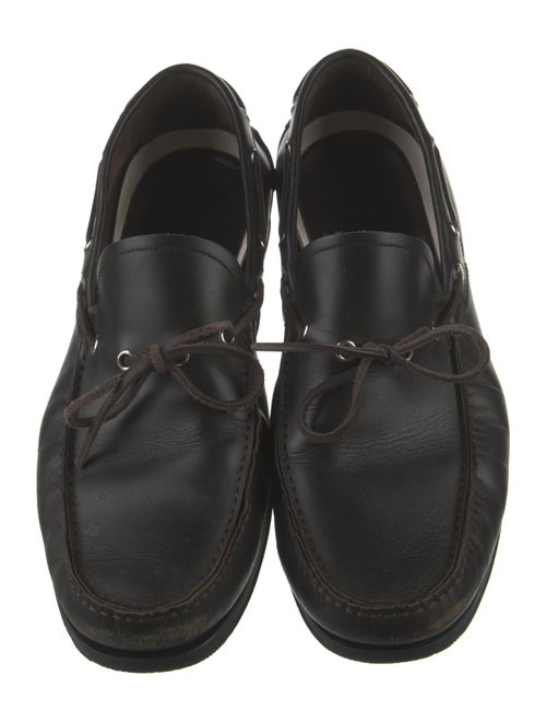 Salvatore Ferragamo Gancini Logo Leather Moccasins