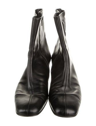 Salvatore Ferragamo Gancini Logo Leather Boots