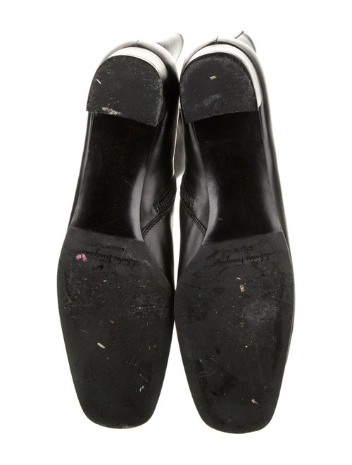 Salvatore Ferragamo Gancini Logo Leather Boots