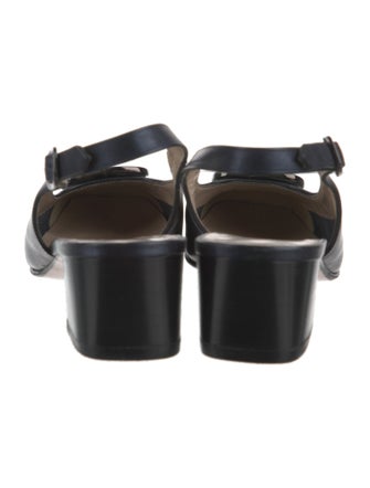 Salvatore Ferragamo Gancio Logo Leather Slingback Pumps