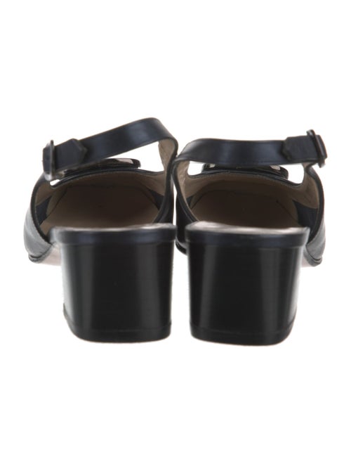 Salvatore Ferragamo Gancio Logo Leather Slingback Pumps