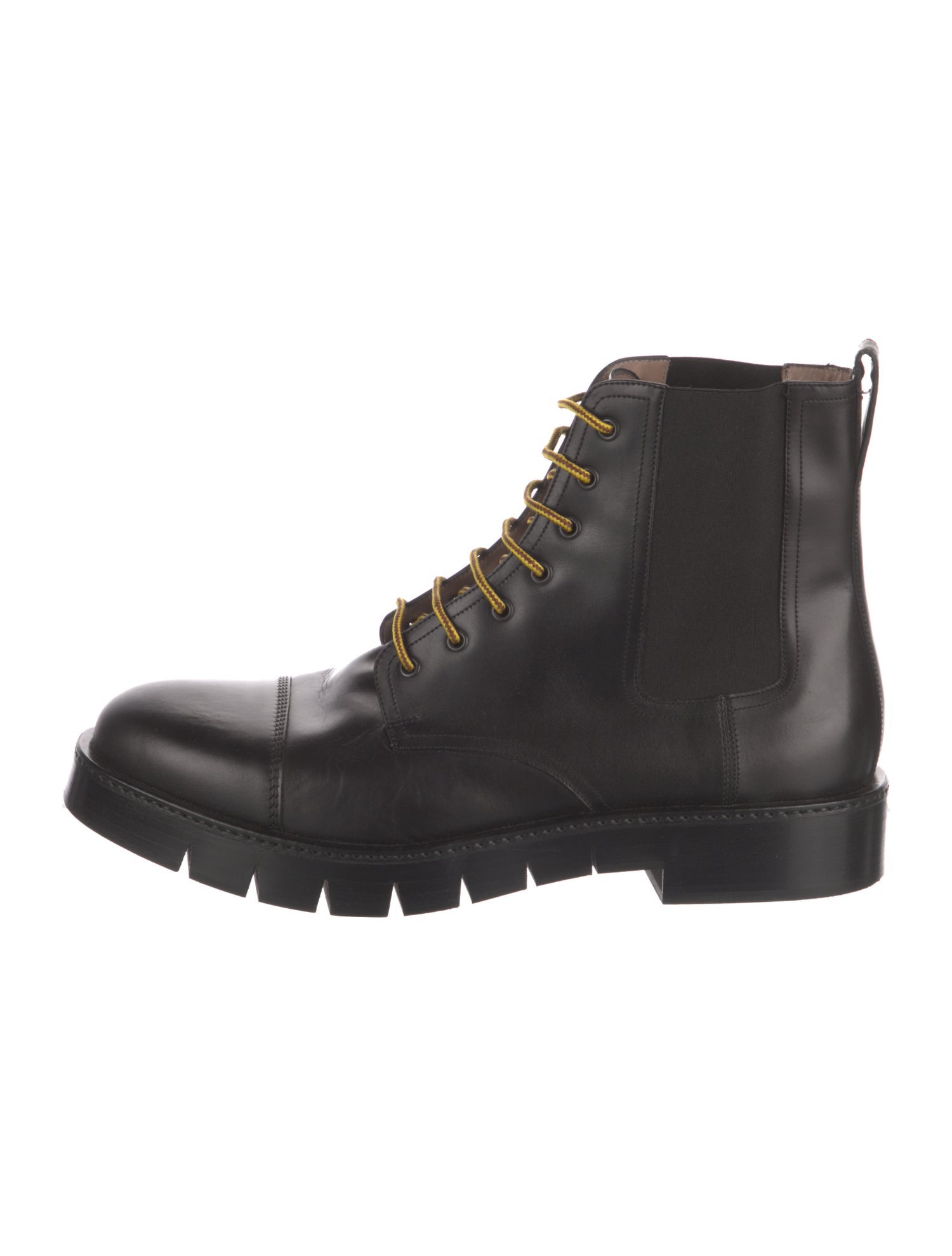Salvatore Ferragamo Leather Combat Boots