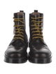Salvatore Ferragamo Leather Combat Boots