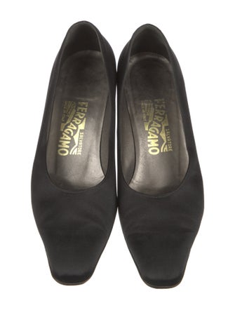 Salvatore Ferragamo Satin Crystal Embellishments Pumps