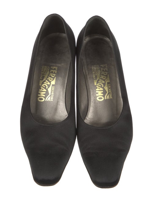 Salvatore Ferragamo Satin Crystal Embellishments Pumps