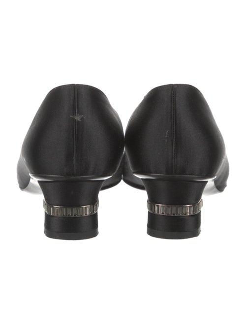 Salvatore Ferragamo Satin Crystal Embellishments Pumps