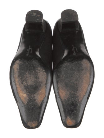 Salvatore Ferragamo Satin Crystal Embellishments Pumps