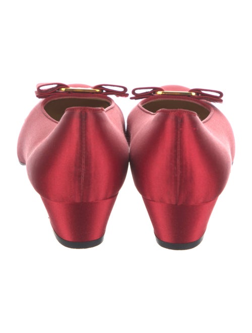 Salvatore Ferragamo Vara Bow Accent Satin Flats