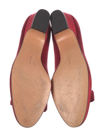 Salvatore Ferragamo Vara Bow Accent Satin Flats