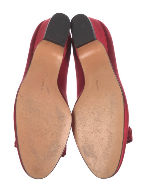Salvatore Ferragamo Vara Bow Accent Satin Flats