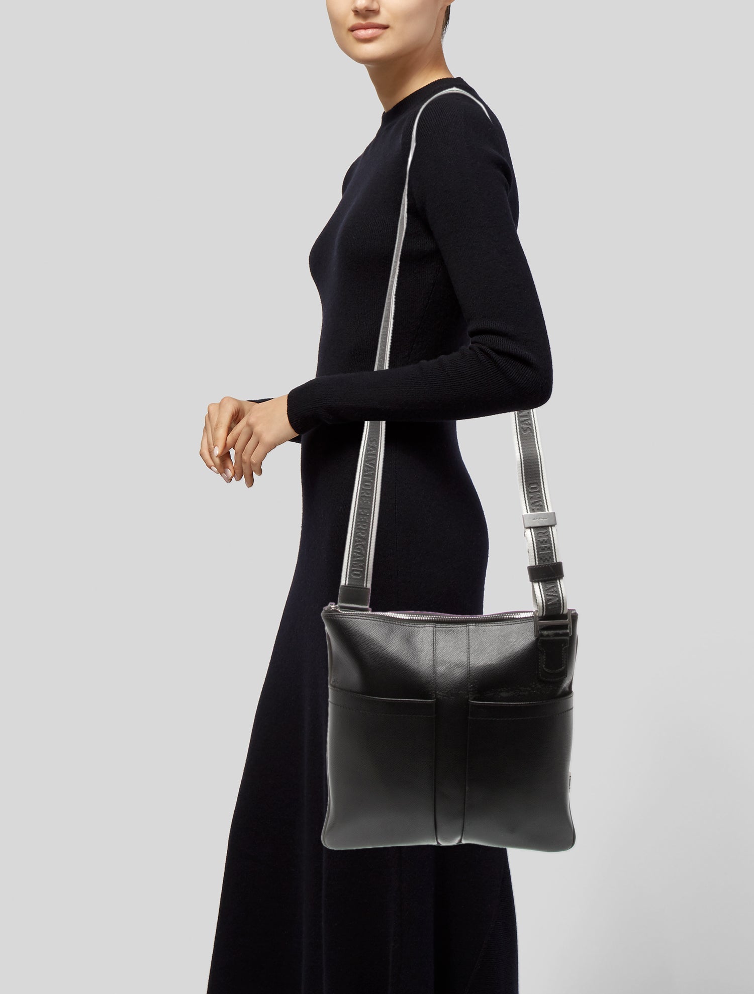 Salvatore Ferragamo Leather Messenger Bag