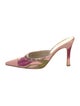 Salvatore Ferragamo Satin Floral Print Mules