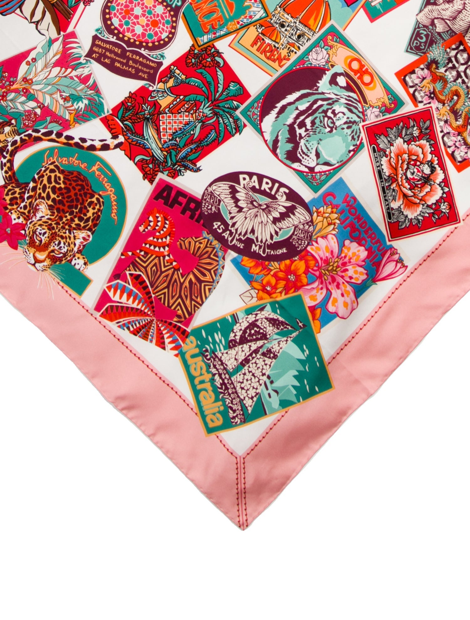 Salvatore Ferragamo Silk Printed Scarf w/ Tags