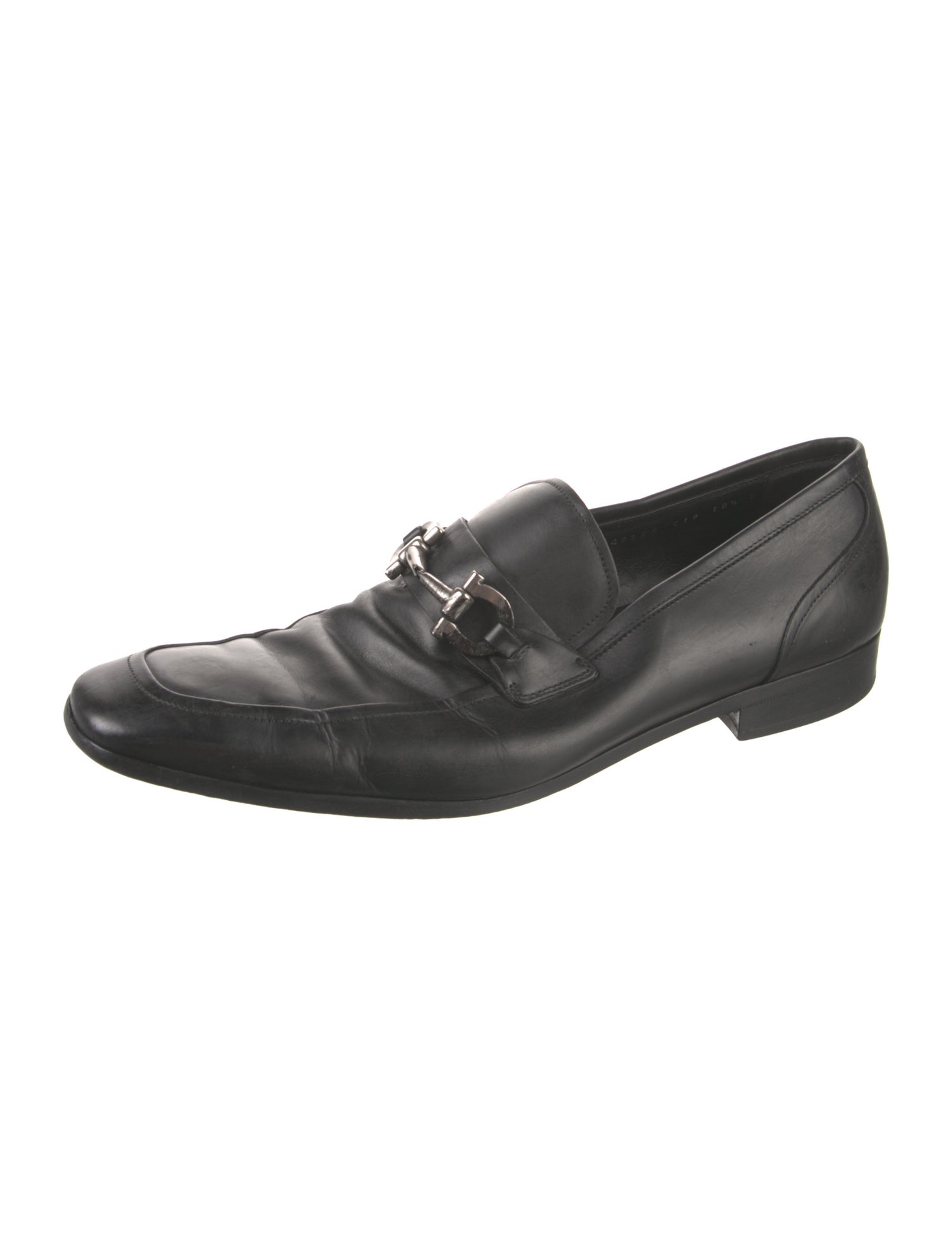 Salvatore Ferragamo Horsebit Accent Leather Dress Loafers