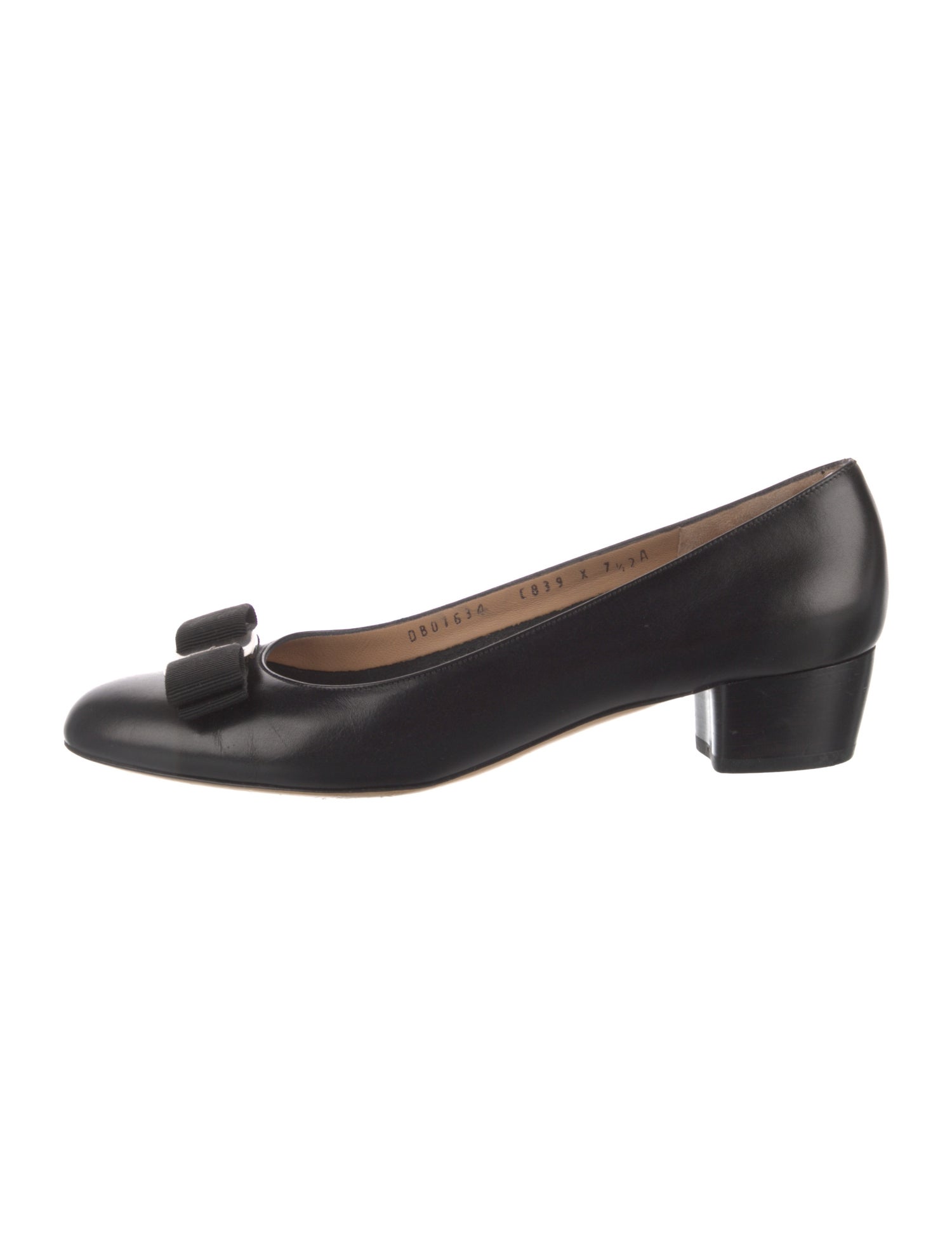 Salvatore Ferragamo Vara Bow Accent Leather Flats
