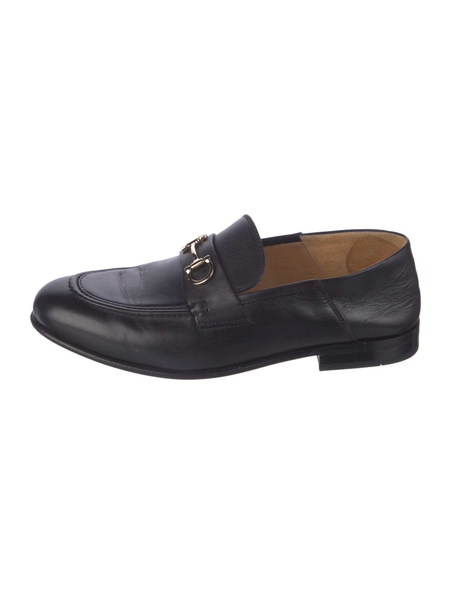 Salvatore Ferragamo Gancini Logo Leather Loafers